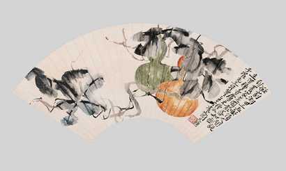 凌文渊 葫芦 扇面